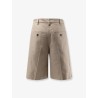Cotton and linen shorts