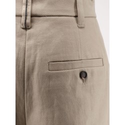 Cotton and linen shorts
