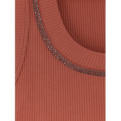 Cotton tank top with Shiny Trim profile