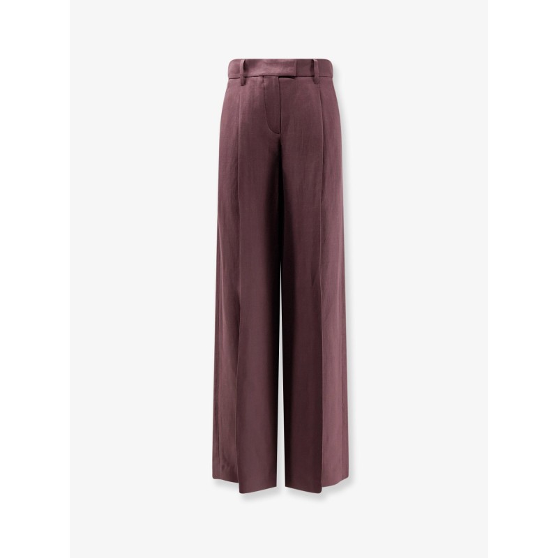 Viscose and linen trousers