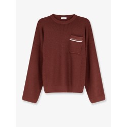 Cotton sweater with front Monili detail