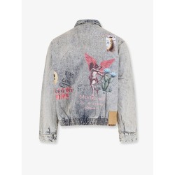 Denim jacket with front print