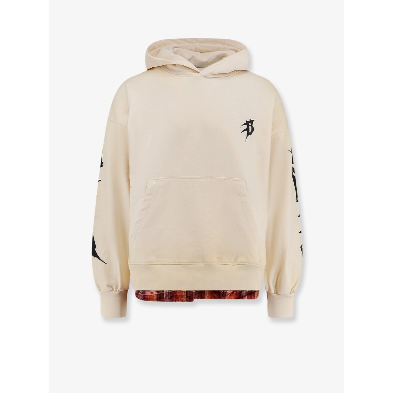 Cotton sweatshirt with logo print on the front
