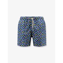 Nylon swim shorts with Shark Trouble print