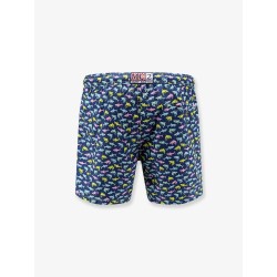 Nylon swim shorts with Shark Trouble print