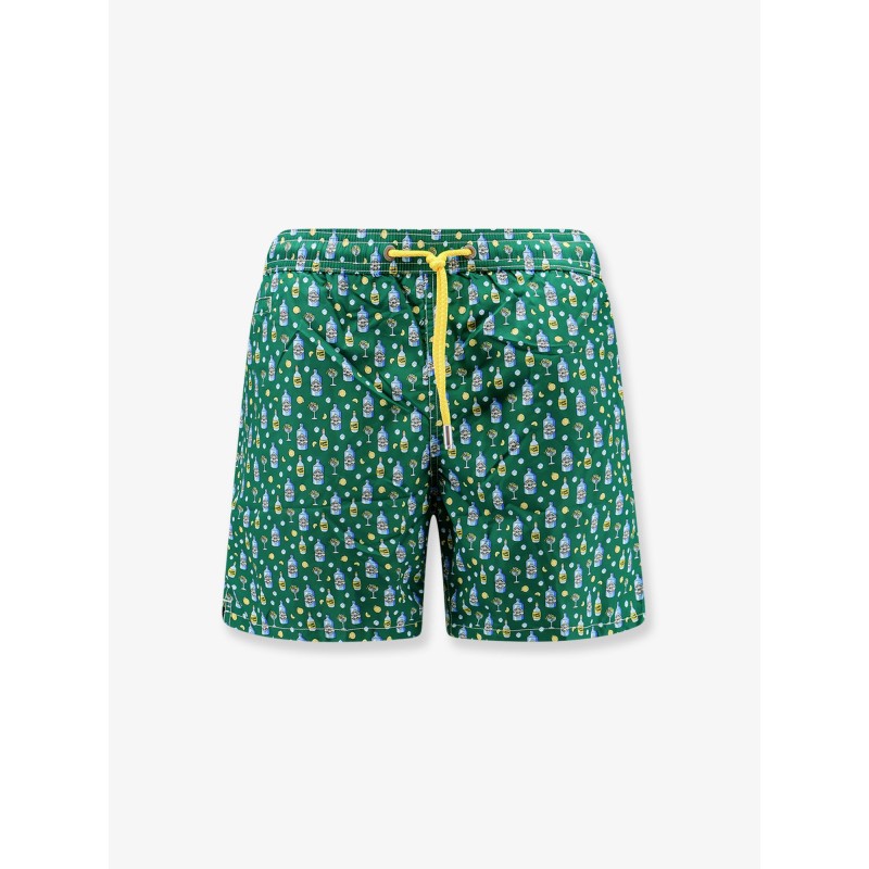 Nylon swim trunks with all-over Tonic Water print