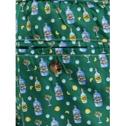 Nylon swim trunks with all-over Tonic Water print