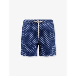 Nylon swim shorts with all-over micro pattern