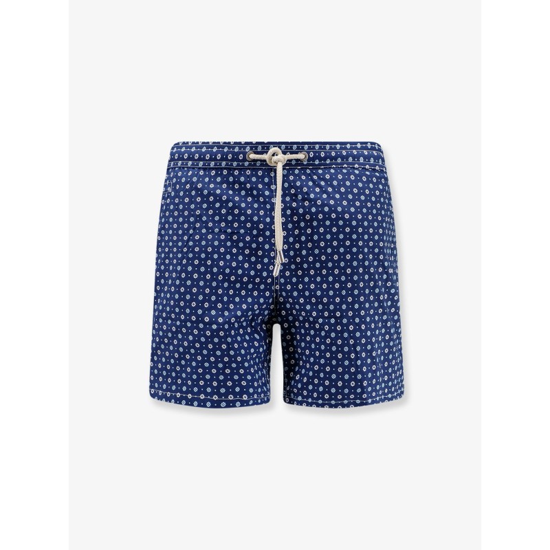 Nylon swim shorts with all-over micro pattern