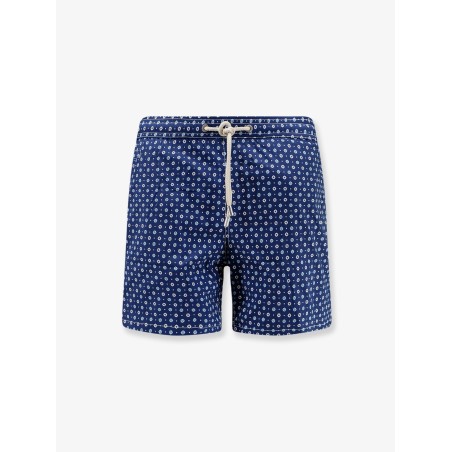 Nylon swim shorts with all-over micro pattern
