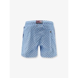 Nylon swim shorts with all-over micro-pattern