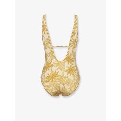 One-piece swimsuit with all-over print