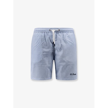 Nylon swim shorts with micro pattern