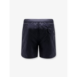Nylon swim trunks with logo patch on the bottom
