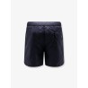 Nylon swim trunks with logo patch on the bottom