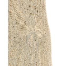 Knitted linen and cotton long dress