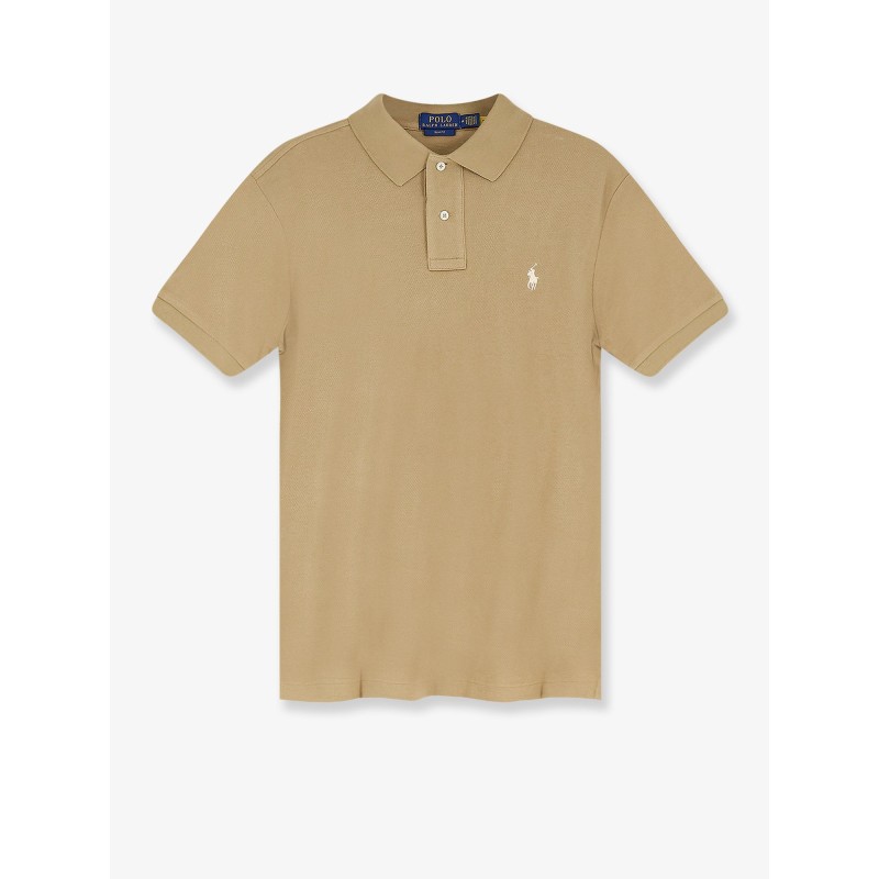 Cotton polo shirt with frontal logo embroidery