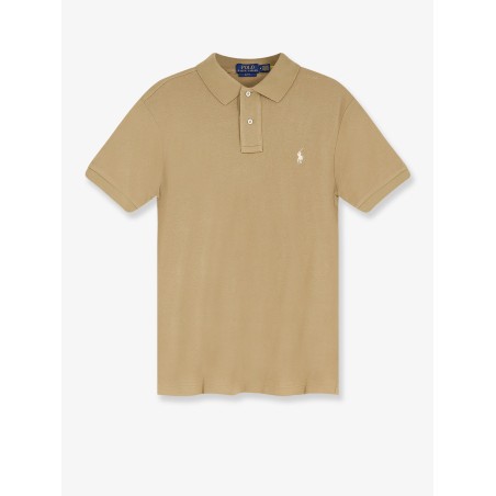 Cotton polo shirt with frontal logo embroidery