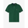 Cotton polo with front logo embroidery