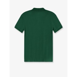 Cotton polo with front logo embroidery