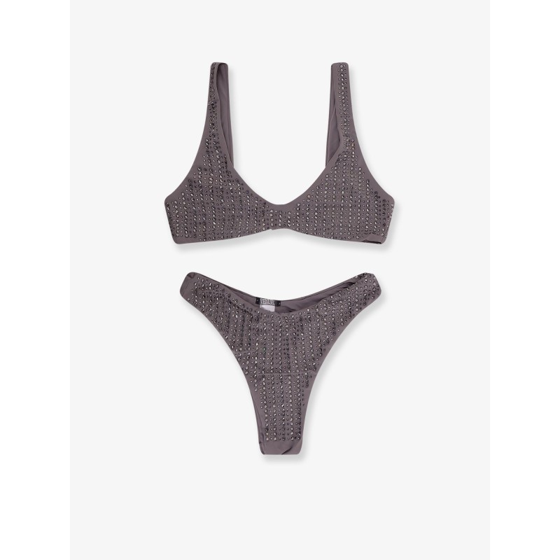 Nylon bikini with all-over rhinestones