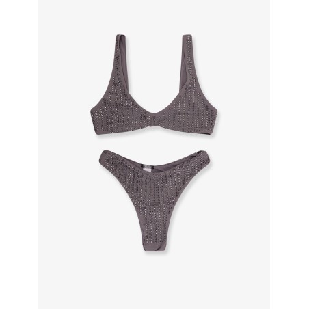 Nylon bikini with all-over rhinestones