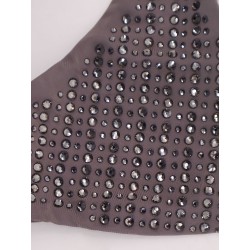 Nylon bikini with all-over rhinestones