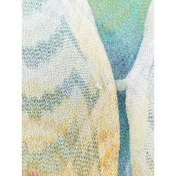 Long Cover Up viscose and metallic fiber dress