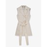 Diafa sleeveless cotton and linen blazer