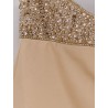 Shyla satin dress with rhinestones detail