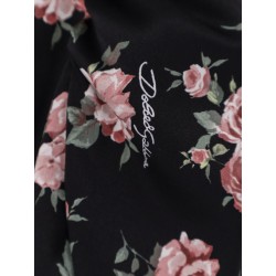 Stretch silk mini dress with iconic print