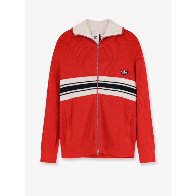 Ribbed sweatshirt with front logo