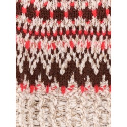 Jacquard wool blend sweater with geometric pattern