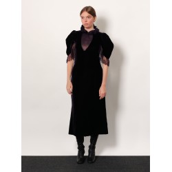 Velvet dress with silk lining