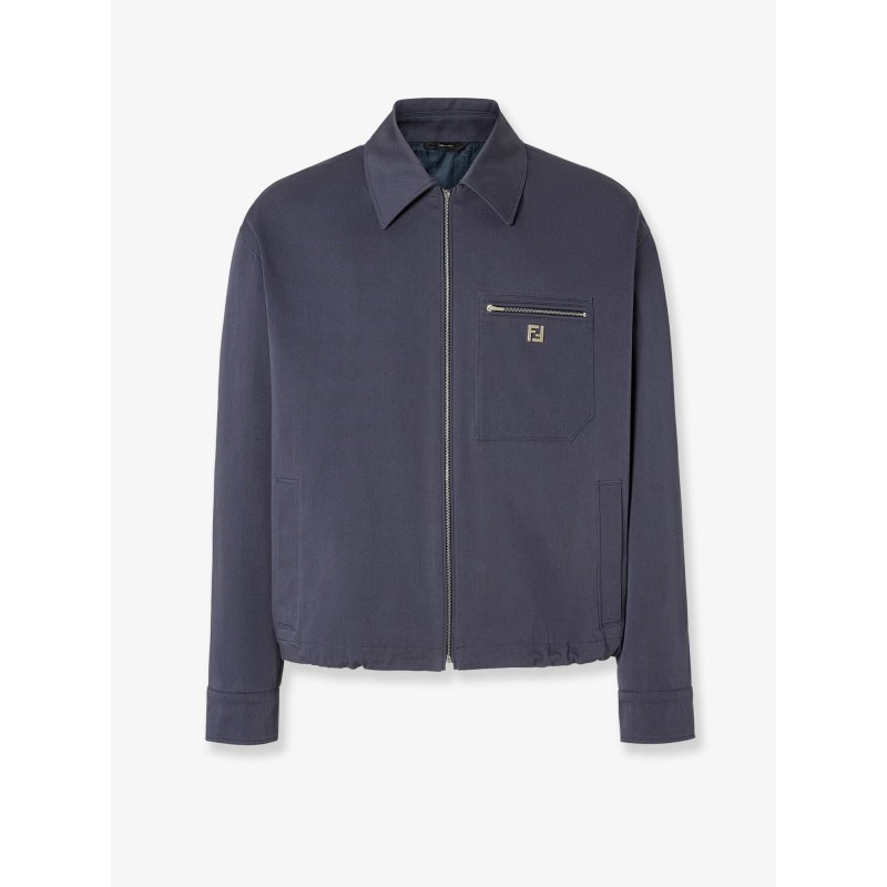 Cotton jacket with FF detail