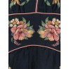 Maira long linen dress with floral print