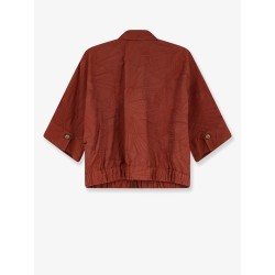 Cotton blend shirt with embroidery