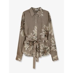 Silk shirt with belt