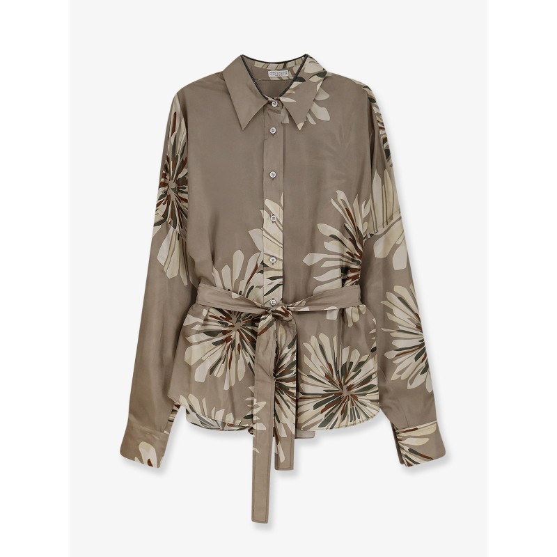 Silk shirt with belt