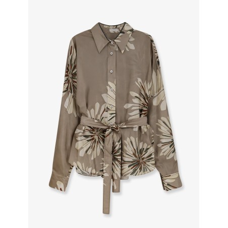Silk shirt with belt