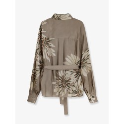 Silk shirt with belt