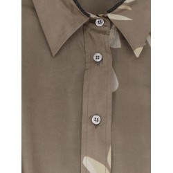 Silk shirt with belt