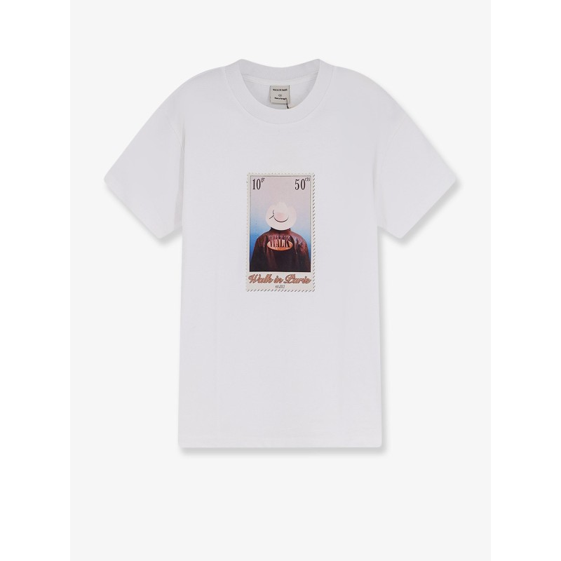 Cotton t-shirt with "Leather jacket" print on the front