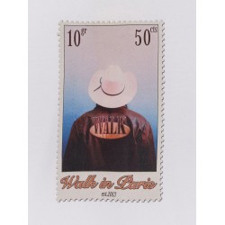 Cotton t-shirt with "Leather jacket" print on the front