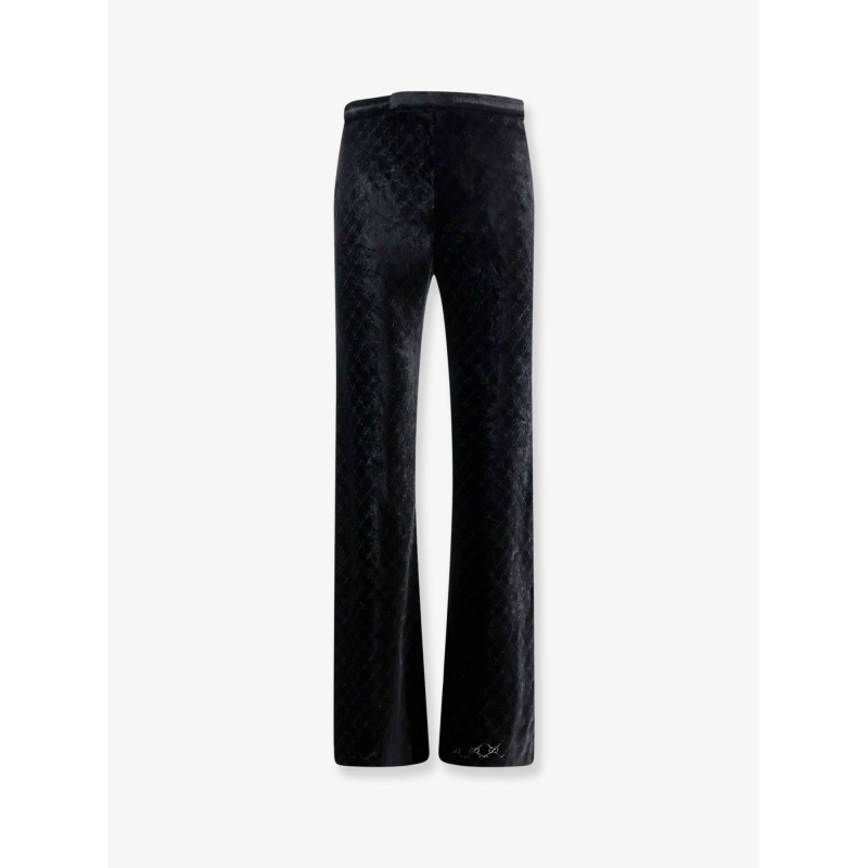 GG stretch devoré velvet trousers