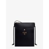 Sharp leather crossbody with logo on the front