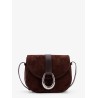 Bella Saddle suede crossbody bag