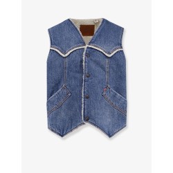 Denim vest with Repreve® lining