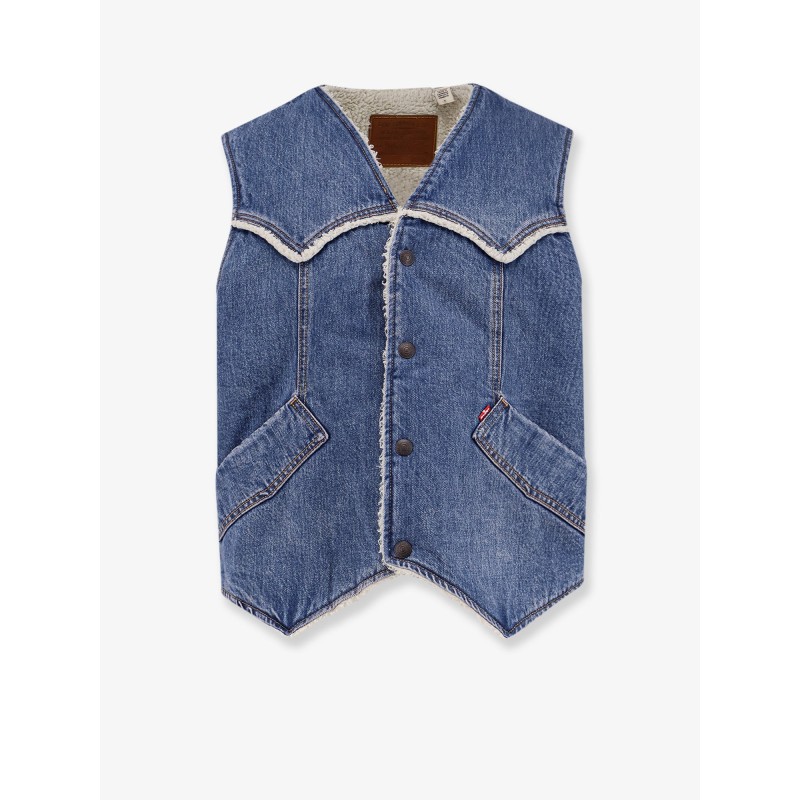 Denim vest with Repreve® lining