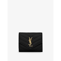 Quilted leather wallet with Cassandre logo